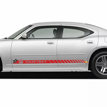 Kit adesivi in vinile strisce lato porta stroboscopiche personalizzate per Dodge Charger_2