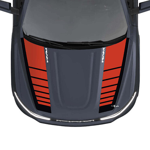 Strisce per cofano per Dodge RAM 1500 REV Decalcomanie in vinile Adesivi Grafica 2
