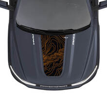 Mappa topografica Hood Stripes per Dodge RAM 1500 REV Vinile Decalcomanie Adesivi Grafica
 2