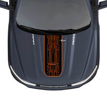 Striscia Adesiva Vinile Personalizzata in Stile Techno per Cofano Dodge Ram 1500 REV_2