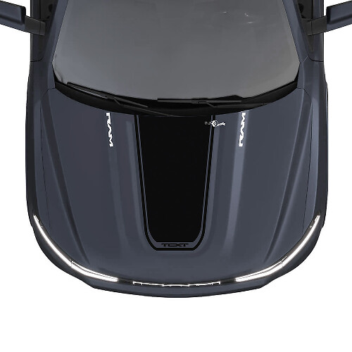 Adesivo in Vinile per Striscia Cofano Personalizzata Blackout per Dodge Ram 1500 REV