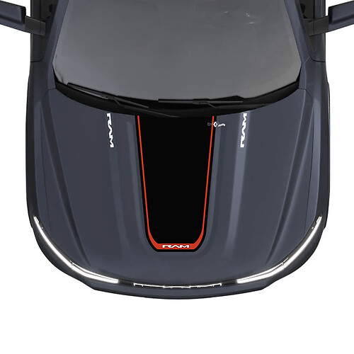 Strisce RAM per cofano per Dodge RAM 1500 REV Decalcomanie in vinile Adesivi Grafica
