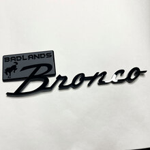 BRONCO Badlands Fender Badges Emblema del portellone emblema 3D Black Vs Grey
 3