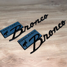 BRONCO Badlands Fender Badges Emblema del portellone emblema 3D Black Vs Grey
 7