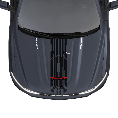 Adesivi in Vinile a Strisce Lunghe Techno Style per Cofano Personalizzato per Dodge Ram 1500 REV