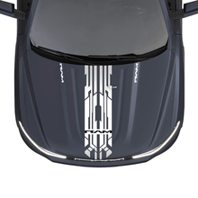 Hood Central Modern Stripes per Dodge RAM 1500 REV Vinile Decalcomanie Adesivi Grafica
 2