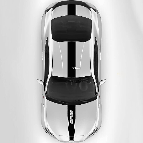 Adesivi Grafiche Strisce da Corsa Cofano Tetto Bagagliaio Logo GR86 Per Toyota GR86