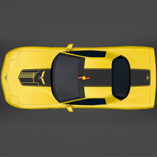 Chevy Corvette C5 Decalcomania per cofano Strisce Jake Skull
 2