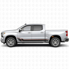 Strisce Angolari in Vinile per Portiera e Minigonne per Chevrolet Silverado 1500 T1XX 2019-2026_2
