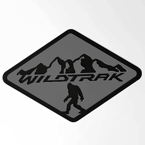 Bronco Badlands Distintivi per parafango Emblema del portellone posteriore Distintivo 3D Nero vs Grigio
