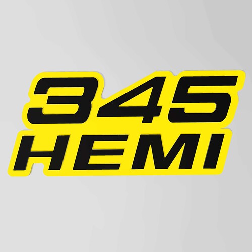 345 Hemi Badge 3D - Emblema personalizzato dei distintivi del portellone posteriore della griglia del parafango
