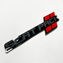 Pacchetto scat scatpack hash fender tailgate griglie anteriore emblema del badge 3d
 4