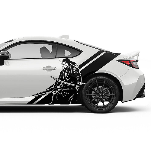 Kit di adesivi in vinile strisce laterali Japan Samurai per Toyota GR86 e Supra