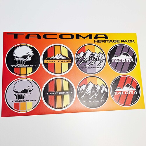 Tacoma Heritage Retro Vintage Old Style Pacchetto adesivi Decalcomanie Grafica Strisce da corsa per Toyota
