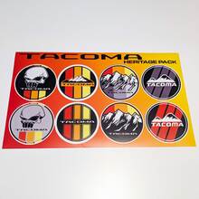 Tacoma Heritage Retro Vintage Old Style Pacchetto adesivi Decalcomanie Grafica Strisce da corsa per Toyota
 4