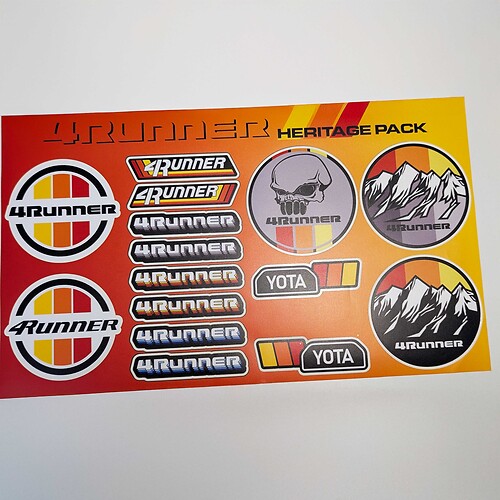 Pacchetto adesivi 4runner Heritage Retro Vintage Old Style Decalcomanie Grafica Strisce da corsa per Toyota
