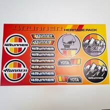 Pacchetto adesivi 4runner Heritage Retro Vintage Old Style Decalcomanie Grafica Strisce da corsa per Toyota
 2