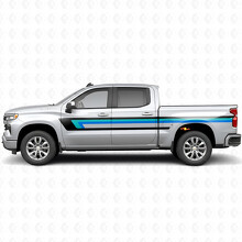 Strisce in Vinile Retro per la Parte Superiore della Linea Cintura della Porta e del Fianco del Cassone per Chevrolet Silverado 1500 T1XX 2019-2026_2