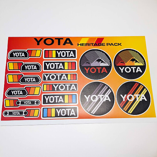 Yota Heritage Retro Vintage Old Style Pacchetto adesivi Decalcomanie grafiche per Toyota
