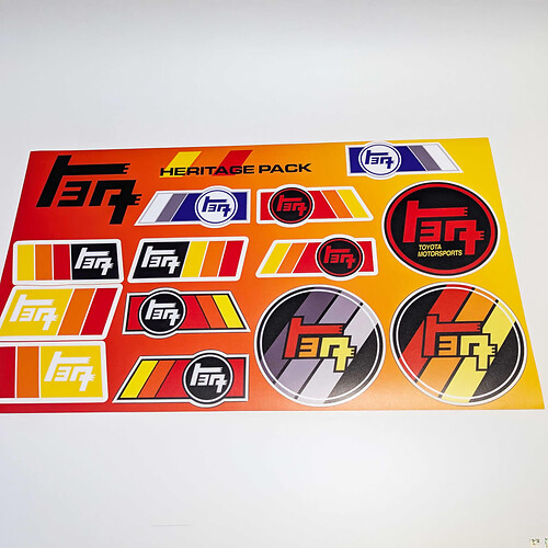 TEQ Heritage Retro Vintage Old Style Pacchetto adesivi Decalcomanie grafiche per Toyota
