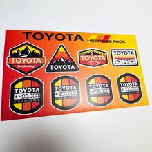 Toyota High Mileage Heritage Retro Vintage Old Style Pacchetto adesivi grafica decalcomanie
 2