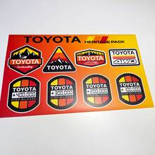 Toyota High Mileage Heritage Retro Vintage Old Style Pacchetto adesivi grafica decalcomanie
 3