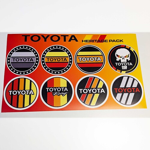 Pacchetto adesivi decalcomanie Toyota Heritage Retro Vintage Old Style 2
