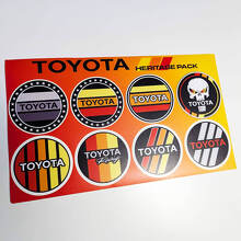 Set Adesivi Grafica Rotonda Stile Retrò Vintage d'Epoca Toyota Heritage 3