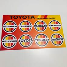 Toyota Models Heritage Retro Vintage Old Style Pacchetto adesivi decalcomanie grafiche
 2