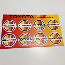 Toyota Models Heritage Retro Vintage Old Style Pacchetto adesivi decalcomanie grafiche
 2