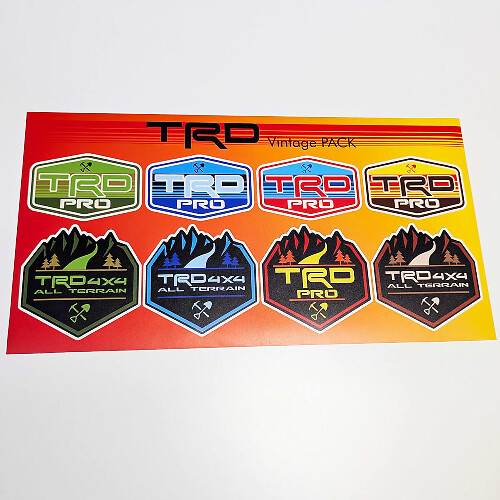 TRD Heritage Retro Vintage Old Style Pacchetto adesivi decalcomanie grafiche
