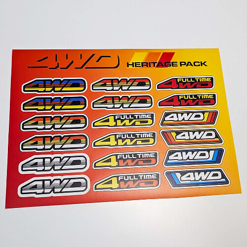 Pacchetto adesivi 4WD Heritage Retro Vintage Old Style Decalcomanie grafiche per camion Toyota
