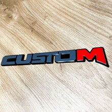 Emblema con scritte bicolore personalizzate per parafango e portellone_5