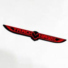 Distintivo 3D Trackhawk - Emblema parafango personalizzato per Jeep Trackhawk Giallo vs Grigio
 3