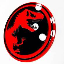 Distintivo 3D ispirato al T-Rex giurassico per parafango, portellone o calandra_3