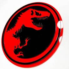 Distintivo 3D ispirato al T-Rex giurassico per parafango, portellone o calandra_5