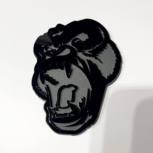 Distintivo 3D Auto Gorilla Arrabbiato per Parafango, Portellone o Griglia