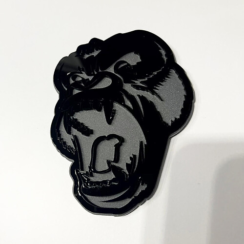 Distintivo 3D personalizzato Emblema dei distintivi della griglia anteriore del portellone posteriore del parafango Gorilla arrabbiato
