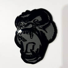 Distintivo 3D Auto Gorilla Arrabbiato per Parafango, Portellone o Griglia_3