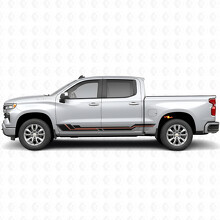 Strisce Viniliche Accentate Parallele per Porta e Minigonne per Chevrolet Silverado 1500 T1XX 2019-2026_2