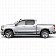 Strisce Viniliche Accentate Parallele per Porta e Minigonne per Chevrolet Silverado 1500 T1XX 2019-2026_3