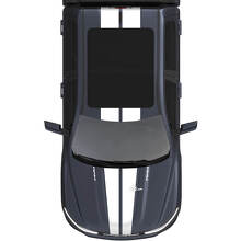 Cofano e tetto doppie strisce centrali per Dodge RAM 1500 REV decalcomanie in vinile adesivi grafica
 2