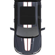 Strisce centrali doppie per cofano e tetto per Dodge RAM 1500 REV Adesivi in vinile Grafiche 3
 2