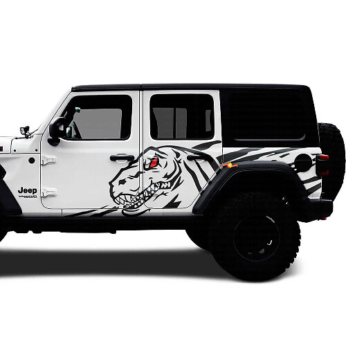 Kit di Adesivi in Vinile per Grafiche Laterali T-Rex per Jeep Wrangler
