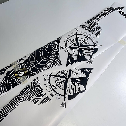 2x mappa topografica edizione da comodino adesivi in ​​vinile decalcomania per Hyundai Santa Cruz 2
 1