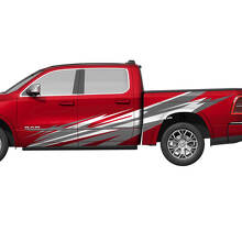 Adesivi in vinile con grafica mimetica Splash per porte laterali del camion Dodge RAM 1500 REV
 2