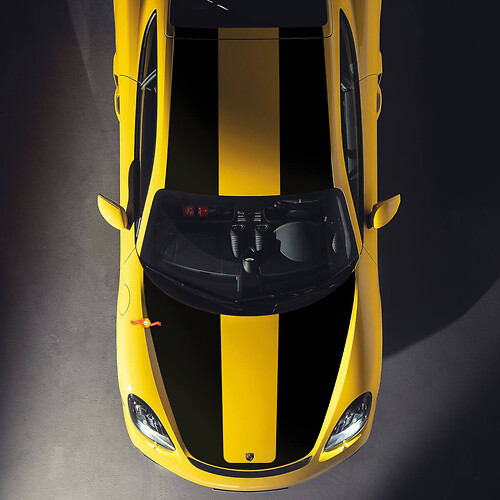 Porsche Cayman GT4 cofano tetto decalcomanie adesivi grafica avvolgente
