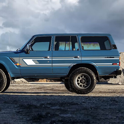 Porte laterali retrò per le decalcomanie in vinile per la Toyota Land Cruiser del 1988
