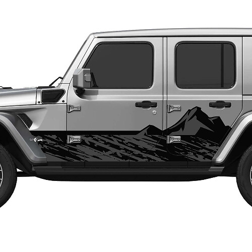 Kit di Adesivi in Vinile per Portiere Laterali Camo Mountains per Jeep Wrangler