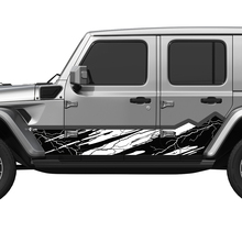 Montagne mimetiche Avvolgimento Lightning Porte laterali Adesivo in vinile Fit Jeep Wrangler
 3